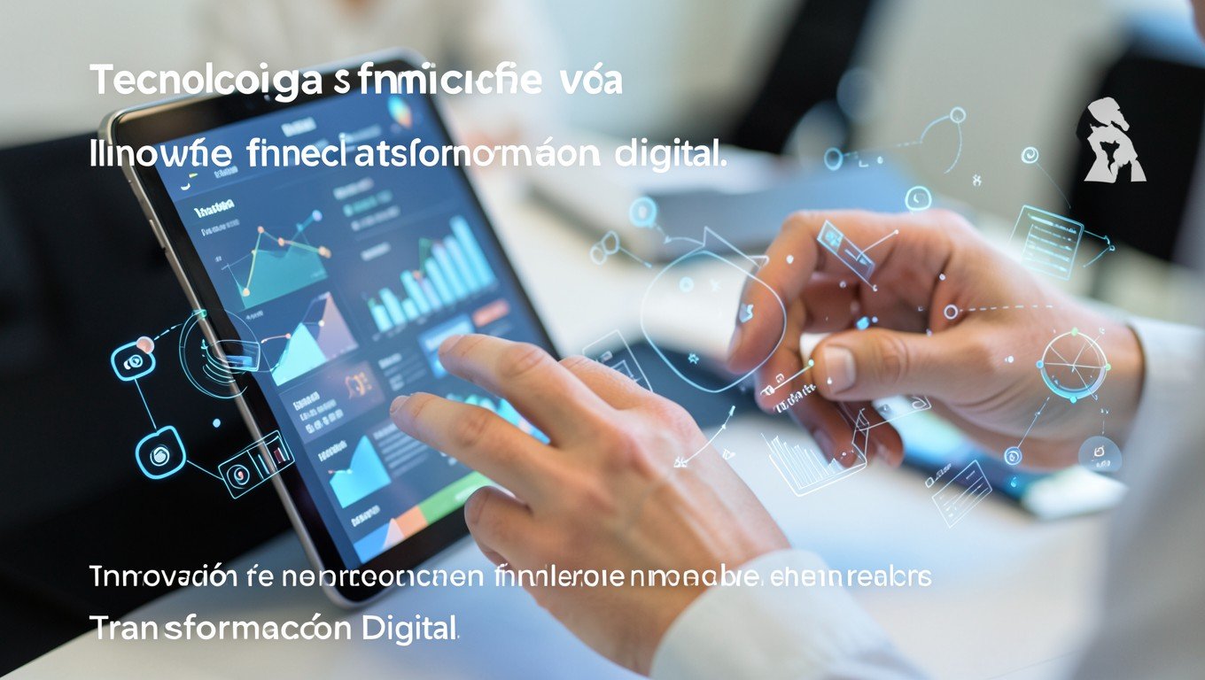 Tecnología financiera y pantallas analíticas — innovación fintech