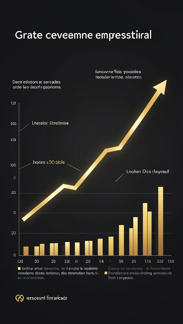 Gráficos de crecimiento empresarial y análisis de inversiones — soluciones de inversión